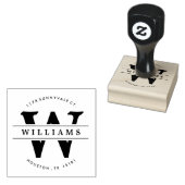 モノグラムクラシックラウンド差出人住所スタンプ ラバースタンプ (押印)