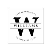 モノグラムクラシックラウンド差出人住所スタンプ ラバースタンプ (インプリント)