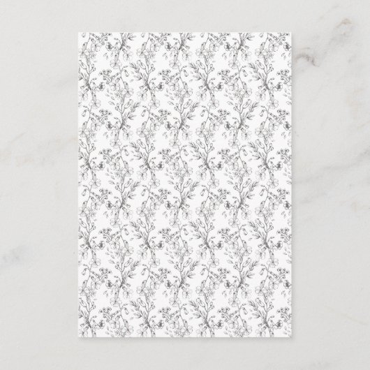 モノグラムクラシックリース結婚のリハーサルディナー エンクロージャーカード (裏面)