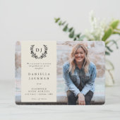 モノグラムクラシックローレルリース卒業写真 案内状 (スタンド正面)