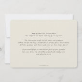 モノグラムクラシックローレルリース卒業写真 案内状 (裏面)