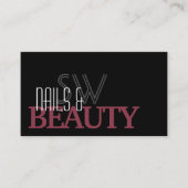 モノグラムクラシック付きブラックアンドバシンプルルガンディ 名刺 (正面)