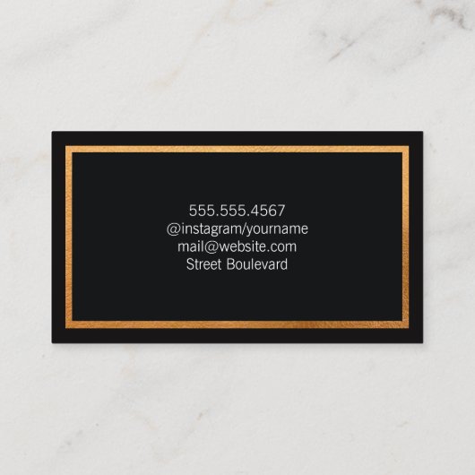 モノグラムクラシック付き金ゴールドトリム 名刺 (裏面)