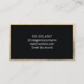 モノグラムクラシック付き金ゴールドトリム 名刺 (裏面)