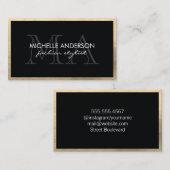 モノグラムクラシック付き金ゴールドトリム 名刺 (正面/裏面)