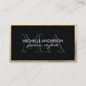 モノグラムクラシック付き金ゴールドトリム 名刺 (正面)