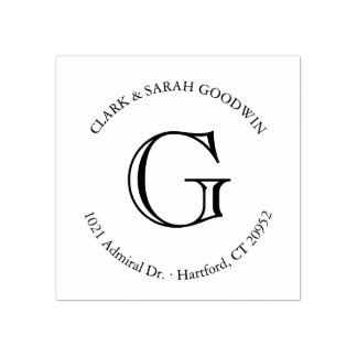 モノグラムクラシック差出人住所スタンプ ラバースタンプ