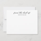 モノグラムクラシック白黒の机からの ノートカード (正面)