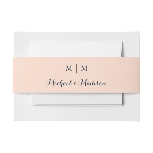 モノグラムクラシック結婚式招待状ベリーバンド 招待状ベリーバンド (正面例)