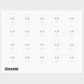モノグラムクラシック結婚式用シール ラウンドシール (シート)
