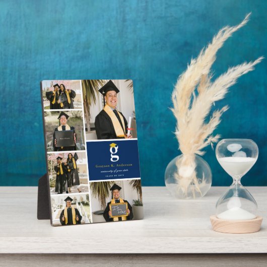 モノグラムクラシック金ゴールドブロック6写真卒業 フォトプラーク (側面)