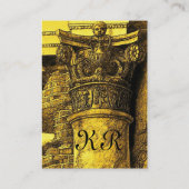 モノグラムクラシック2鮮やかな赤い黄色 名刺 (裏面)