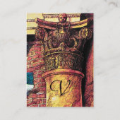 モノグラムクラシック2鮮やかな赤い黄色 名刺 (裏面)