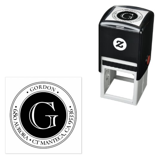 モノグラムクラシック |差出人住所ゴム自称 セルフインキングスタンプ (インサイチュ)