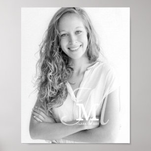 モノグラムクラスイヤーカスタムフォト卒業 ポスター