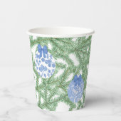 モノグラムクリスマスオーナメントエンゲージパーティー 紙コップ (裏面)