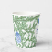 モノグラムクリスマスオーナメントエンゲージパーティー 紙コップ (右)