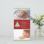 モノグラムクリスマスツリーフォトカード シーズンカード (スタンド正面)