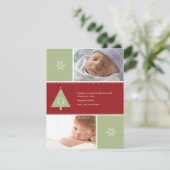 モノグラムクリスマスツリー写真 シーズンカード (スタンド正面)