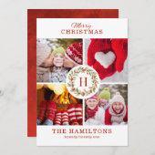 モノグラムクリスマスフォトコラージカード シーズンカード (正面/裏面)