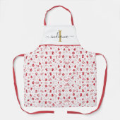 モノグラムクリスマスホリデーズパーソナライズされたフェスティバル エプロン (正面)