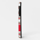 モノグラムクリスマスホワイトレッドかわいいトナカイ模様 Case-Mate iPhoneケース (裏面/左)