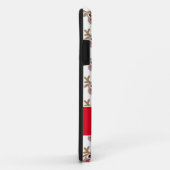 モノグラムクリスマスホワイトレッドかわいいトナカイ模様 Case-Mate iPhoneケース (裏面/右)