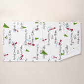 モノグラムクリスマス雪だるまタオル バスタオル (バスタオル)