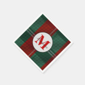 モノグラムクリスマス スタンダードカクテルナプキン (角)