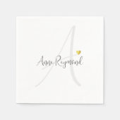 モノグラムクリーン光 スタンダードカクテルナプキン (正面)