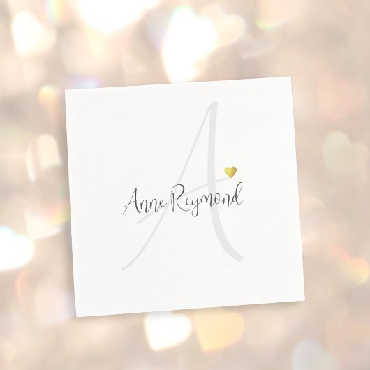 モノグラムクリーン光 スタンダードカクテルナプキン