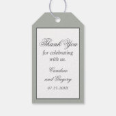 モノグラムクレストとオリーブ月桂樹リースありがとう ギフトタグ (裏面)