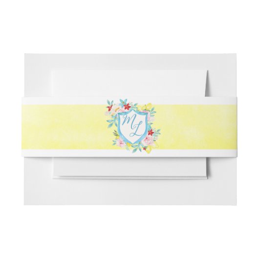 モノグラムクレストアマルフィイタリアンコーストレ結婚モンズ 招待状ベリーバンド (正面例)