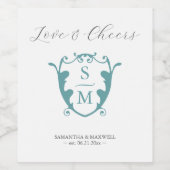 モノグラムクレストカスタムワインボトルラベル ワインラベル (シングルラベル)