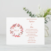 モノグラムクレストテラコッタホワイトシンプル結婚 招待状 (スタンド正面)