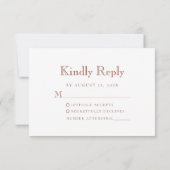 モノグラムクレストテラコッタ結婚ズ 出欠カード (裏面)