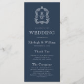 モノグラムクレストネイビー結婚ルズ プログラム (正面)