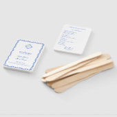 モノグラムクレストブルーチノワセリー結婚式 プログラム ハンドファン (組立なし)