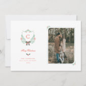 モノグラムクレストホリデーフォトカード シーズンカード (正面)