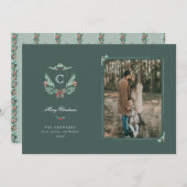 モノグラムクレストホリデーフォトカード シーズンカード (正面/裏面)