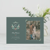 モノグラムクレストホリデーフォトカード シーズンカード (スタンド正面)