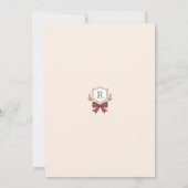 モノグラムクレストボウクリスマスパーティの招待状 招待状 (裏面)