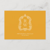 モノグラムクレストマリゴールド結婚イエロー詳細 エンクロージャーカード (裏面)