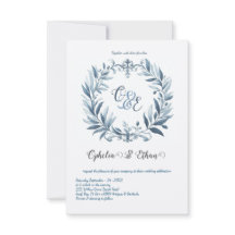 モノグラムクレストロココ結婚式招待状