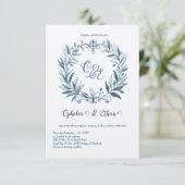 モノグラムクレストロココ結婚式招待状 招待状 (スタンド正面)