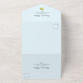 モノグラムクレスト水彩レモンウェディング オールインワン招待状 (外側)