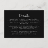 モノグラムクレスト白黒結婚詳細 エンクロージャーカード (正面)