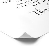 モノグラムクレスト結婚カクテルバー標識 ポスター (角)