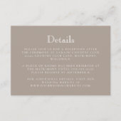 モノグラムクレスト結婚トープ詳細 エンクロージャーカード (正面)