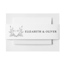 モノグラムクレスト結婚式招待状ベルトバンド